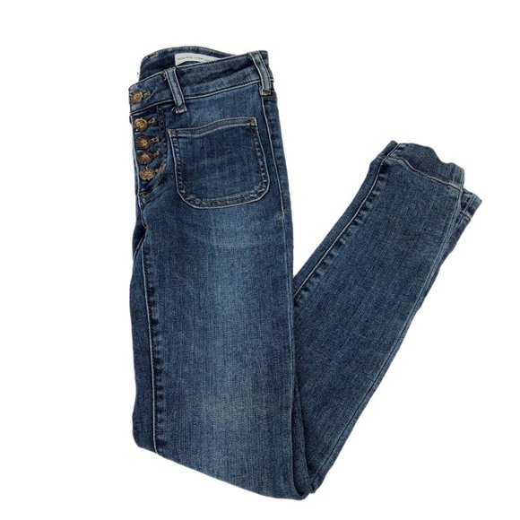 Pilcro and the Letterpress Blue Skinny Jeans | Mid Rise, Size 25 - Picture 1 of 6